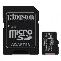 Kingston microSDXC karta Kingston Canvas Select Plus Class 10 64GB