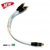SUPRA  Y-LINK 1RCA-2RCA F-M BLUE 25CM