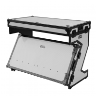 UDG Ultimate Flight Case Portable Z-Style DJ Table White Plus (Wheels)