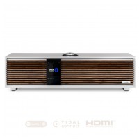 Ruark Audio R410  Soft grey with Walnut grille