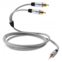 QED Performance J2P – analogový stereo kabel 3,5 mm Jack → 2× RCA 3 m