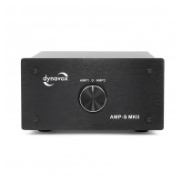 Dynavox AMP-S MKII prepínač zosilňovačov a reproduktorov Čierny