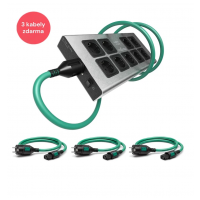 IsoTek V5 Corvus + 4× EVO3 Initium 1,5 m – zvýhodněný set Stříbrná